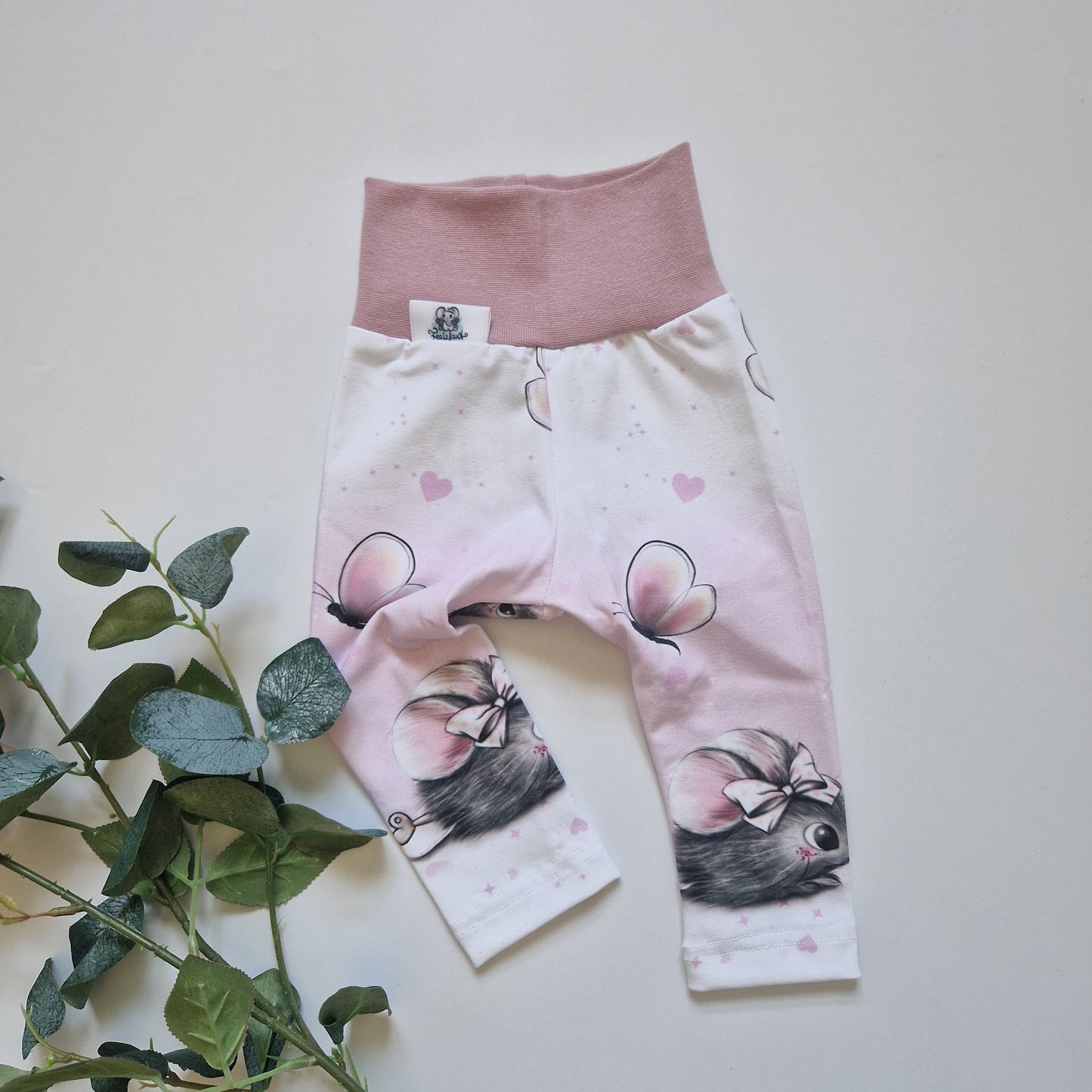 Leggings Gr. 68 MAB rosa Mäuse