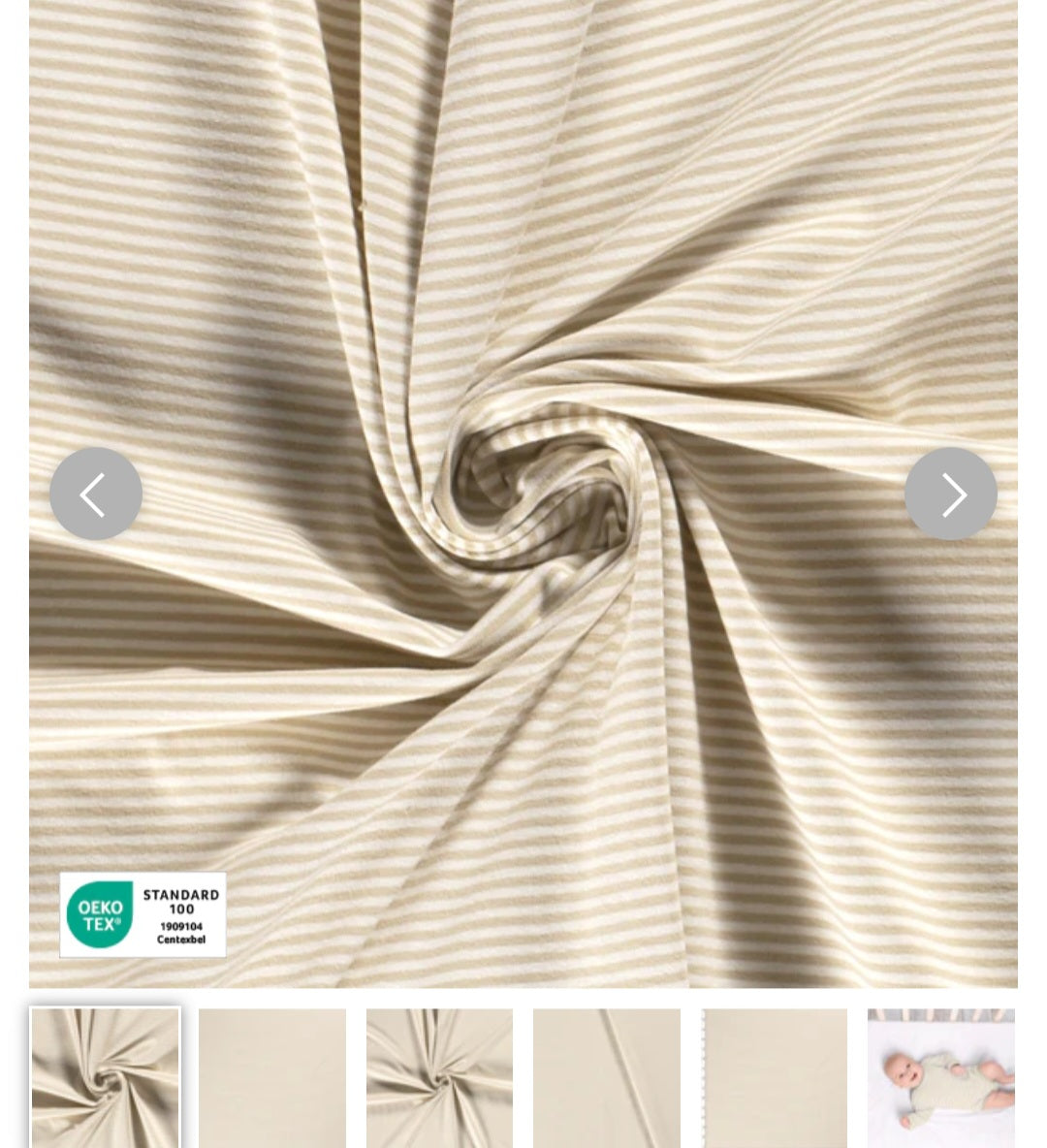Ringeljersey Beige