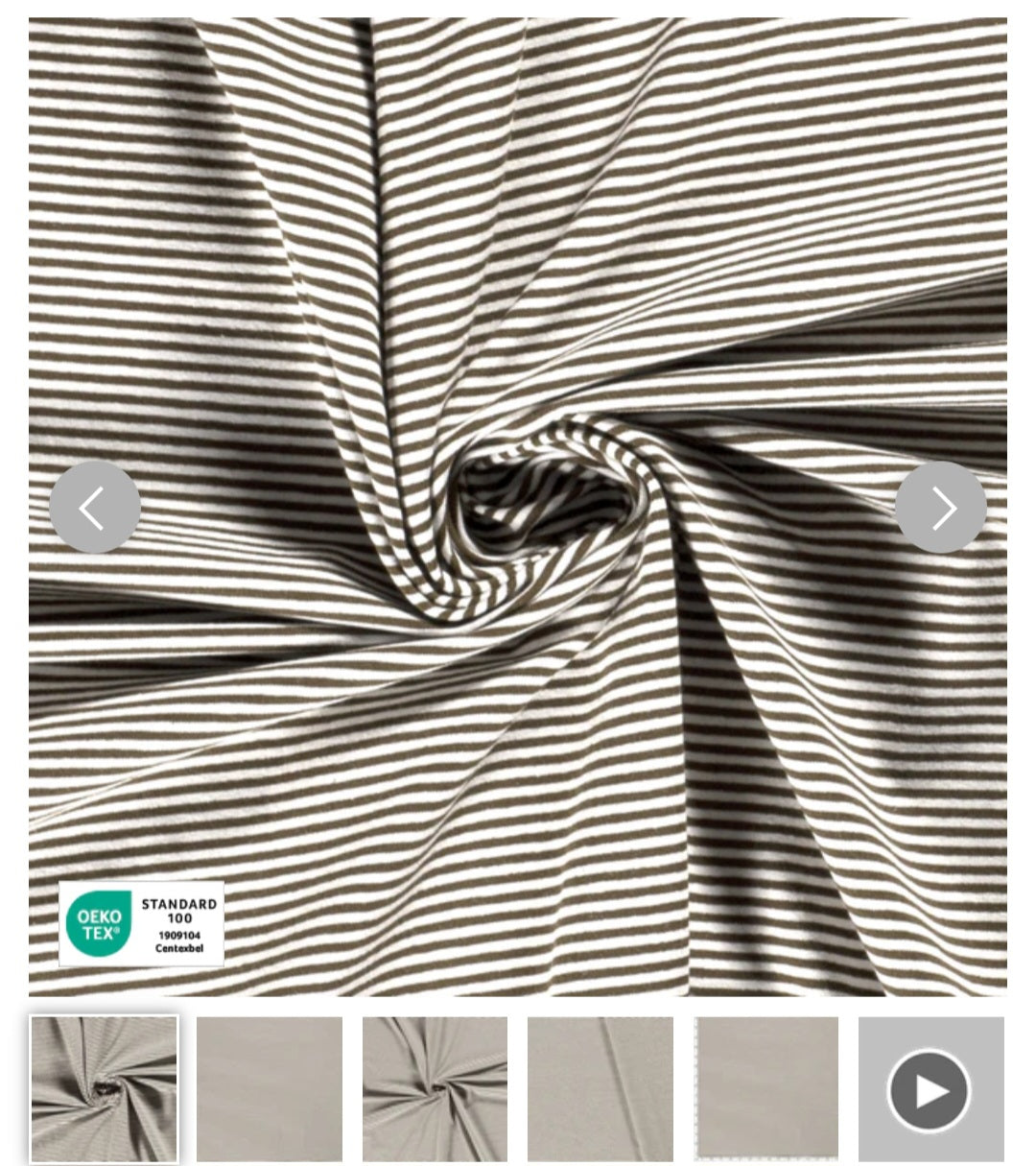 Ringeljersey Taupe- Braun